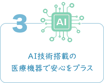 最新AI技術搭載の医療機器で安心をプラス